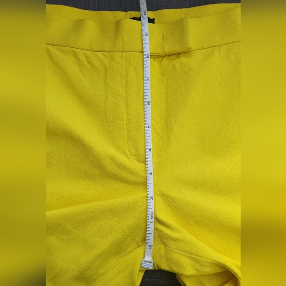 JOSEPH Gabardine Stretch Queen Cropped Trousers Yellow uk12 - Picture 14 of 16